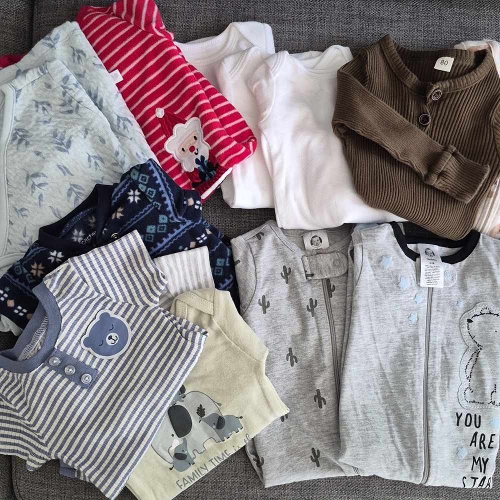NB 0-3 13pc Baby Bundle One-Piece Footed Pajama - Soft Cotton